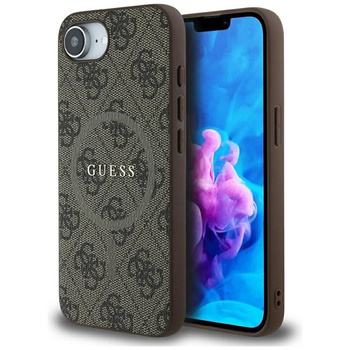 Guess 4G Ring Classic Logo MagSafe - Case for iPhone 16e (brown)
