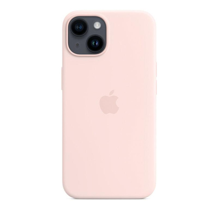 Silikonové pouzdro Apple - Silikonové pouzdro s MagSafe pro iPhone14 (křídově růžové)