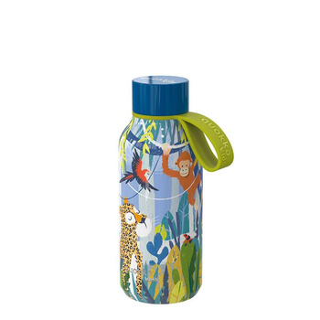 Quokka Solid Kids avec sangle - Bouteille thermique en acier inoxydable de 330 ml avec sangle (Jungle)