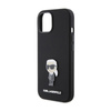 Karl Lagerfeld Silicone Ikonik Metal Pin - iPhone 15 Case (Black)