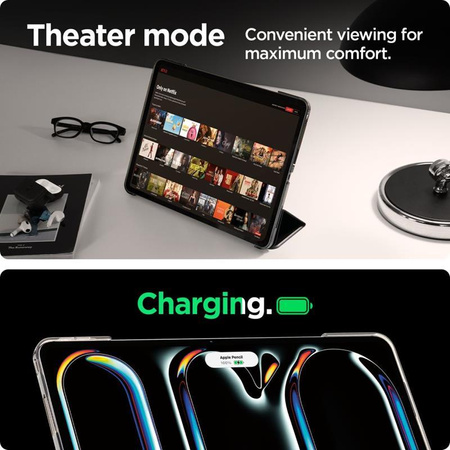 Spigen Smart Fold - tok iPad Pro 11" (M4, 2024) (Fekete)