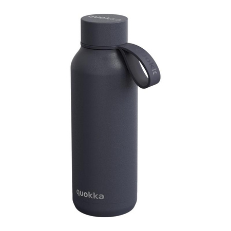 Quokka Solid With Strap - 510 ml Edelstahl-Thermoflasche mit Riemen (Schiefer)