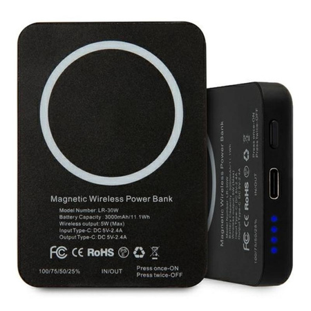 Karl Lagerfeld Outline Magnetische Powerbank - Magsafe Powerbank 3000 mAh