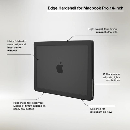 Incase Edge Hardshell Case - MacBook Pro 14" Case (M4/M3/M2/M1/2024-2021) (Black)