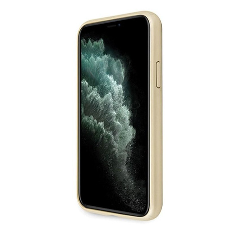 Guess Saffiano 4G Circle Logo - iPhone 11 Pro Max tok (arany)