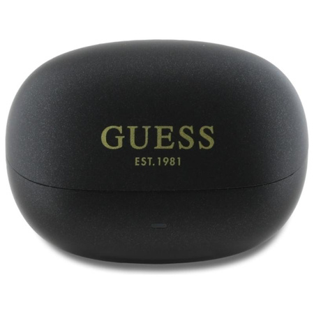 Guess Capsule nyomtatott logóval - TWS ANC & ENC Bluetooth fejhallgató + töltőtáska (fekete)