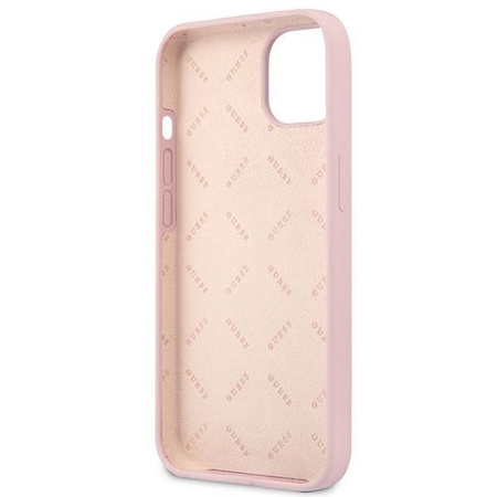 Guess Silicone Triangle Logo - Hülle für iPhone 13 mini (Violett)
