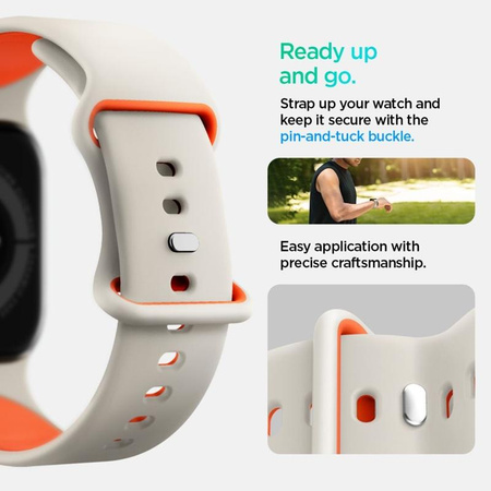 Spigen Nano Pop – Armband für Apple Watch 44/45/46/49 mm (Orange Beige)