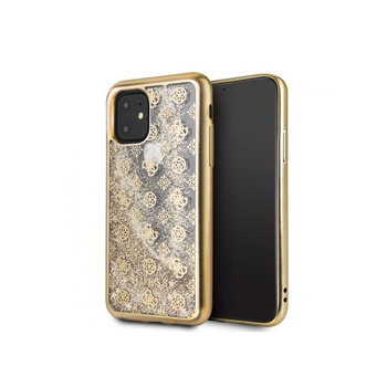 Guess 4G Peony Liquid Glitter - iPhone 11 tok (arany)