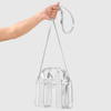 Case-Mate Micro Tote Bag - Waterproof Shoulder Bag (Silver Chrome/Clear)