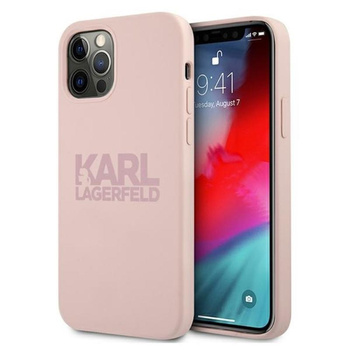 Karl Lagerfeld Silicone Stack Logo - Coque iPhone 12 / iPhone 12 Pro (rose)