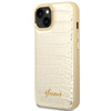 Guess Croco Collection – Etui iPhone 14 Plus (złoty)