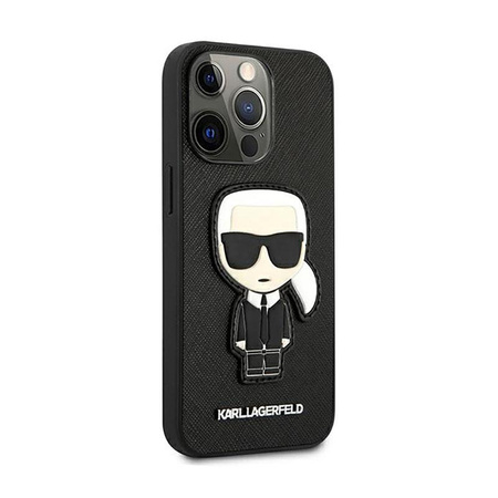 Karl Lagerfeld Saffiano Ikonik Patch - iPhone 13 Pro Case (black)