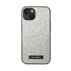 Karl Lagerfeld Glitter Plaque Logo - Coque iPhone 14 (argent)