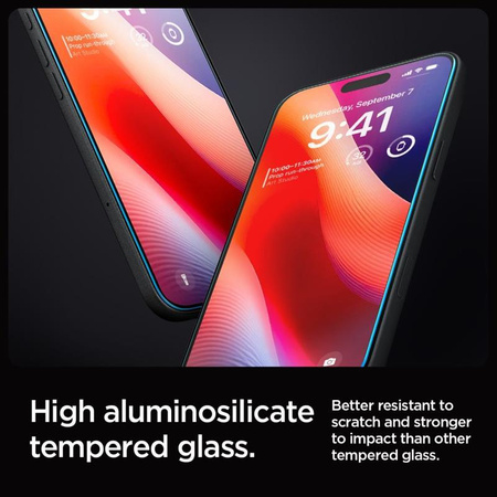 Spigen GLAS.TR EZ FIT Privacy - Verre trempé avec filtre de confidentialité pour iPhone 16 Pro Max