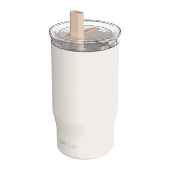 Quokka Mist - 720 ml stainless steel thermal mug with straw (Ivory)