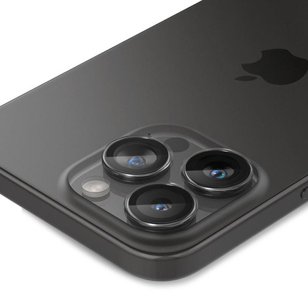 Spigen Optik Pro GLAS.TR EZ Fit Camera Protector 2-Pack - Szkło ochronne na obiektyw do iPhone 16 Pro / 16 Pro Max / 15 Pro / 15 Pro Max / 14 Pro / 14 Pro Max (