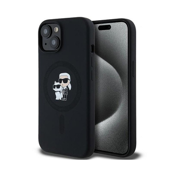Karl Lagerfeld szilikon Karl & Choupette MagSafe - iPhone 15 Plus / 14 Plus tok (fekete)