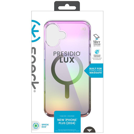 Speck Presidio2 Lux MagSafe - iPhone 16 Plus Case (Amazing Purple / Clear)