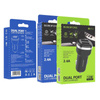 Borofone - Chargeur de voiture 2x USB, noir