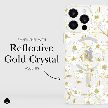 Kate Spade New York Protective Gems MagSafe - Hülle für iPhone 16 Pro Max (Sunshine Floral)