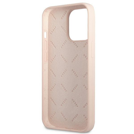 Guess Silicone Triangle Logo - Coque iPhone 13 Pro Max (rose)