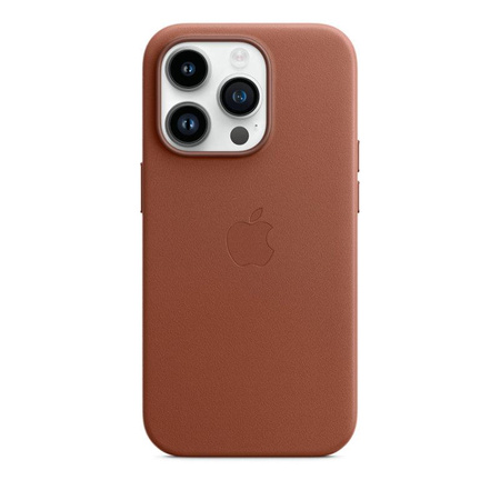 Apple Leather Case - Leather Case with MagSafe for iPhone 14 Pro (umbra)
