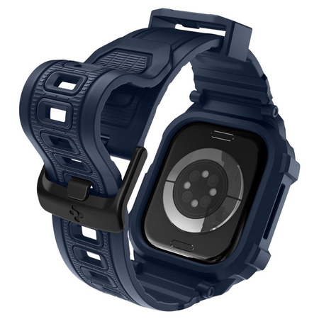 Spigen Rugged Armor Pro V2 – Armband mit Hülle für Apple Watch 10/11 42mm (Marineblau)