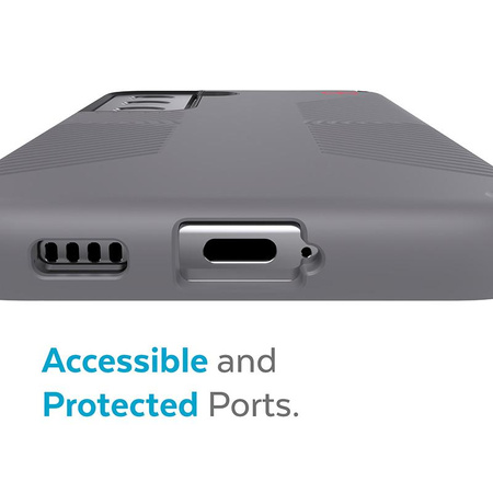 Speck Presidio2 Grip - Samsung Galaxy S22 Gehäuse mit MICROBAN Beschichtung (Graphitgrau/Schwarz)