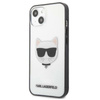 Karl Lagerfeld Ikonik Choupette Head - pouzdro pro iPhone 13 (čiré / černý rámeček)