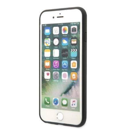 Karl Lagerfeld Saffiano Karl & Choupette Heads - Hülle für iPhone SE 2022 / SE 2020 / 8 / 7 (schwarz)