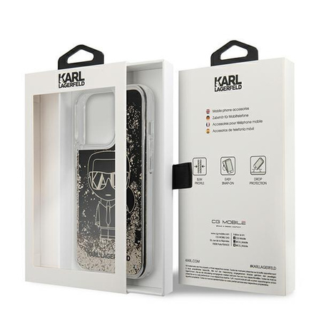 Karl Lagerfeld Liquid Glitter Gatsby - pouzdro pro iPhone 13 Pro
