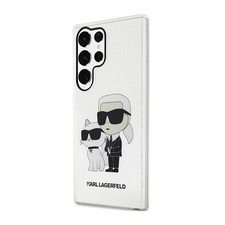 Karl Lagerfeld IML Glitter NFT Karl & Choupette - Etui Samsung Galaxy S23 Ultra (Transparent)