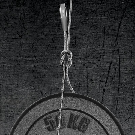 PURO Fabric K2 - Câble tressé USB-C vers USB-C, 1,2 m (gris espace)