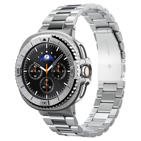 Spigen Bezel Tune Pro Pilot - Tok / Védőgyűrű Samsung Galaxy Watch 8 Classic 46 mm-hez (Ezüst)