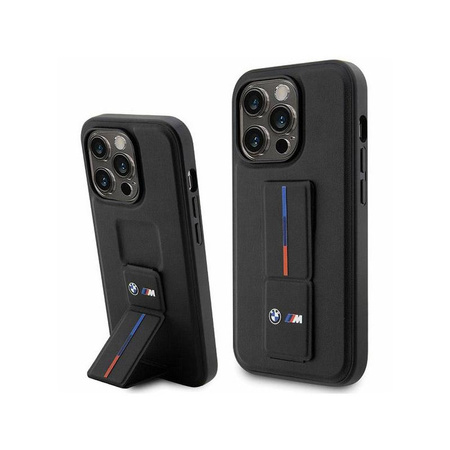 BMW Grip Stand Hot Stamp - Hülle für iPhone 14 Pro (Schwarz)