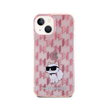 Karl Lagerfeld Monogram Choupette - Coque iPhone 15 (rose)