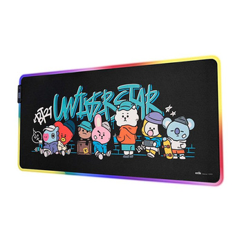 BT21 - XXL herní/pracovní podložka s LED osvětlením (90 x 40 cm)
