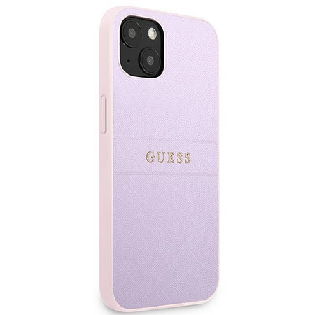 Étui Guess Saffiano Hot Stamp & Metal Logo - iPhone 13 Case (lilas)