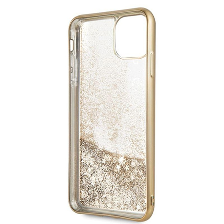 Guess 4G Peony Liquid Glitter - iPhone 11 Pro Max Case (Gold)