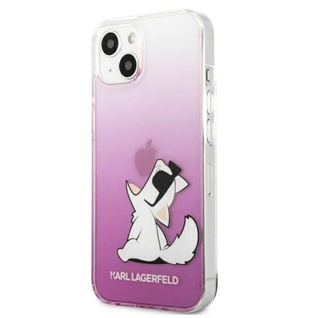 Karl Lagerfeld Choupette Fun - pouzdro pro iPhone 13 (růžové)