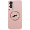 Karl Lagerfeld Silicone Double Heads And Circle MagSafe - Case for Samsung Galaxy S25 Edge (pink)