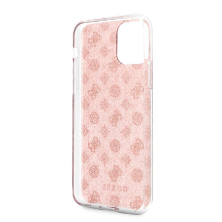 Guess 4G Peony Solid Glitter - iPhone 11 Pro tok (rózsaszín)