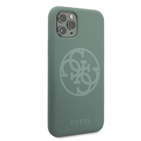 Guess Silicone 4G Tone to Tone - Etui iPhone 11 Pro Max (khaki)