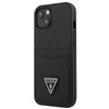 Guess Saffiano Double Card Triangle - iPhone 13 mini tok (fekete)