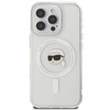 Karl Lagerfeld IML Metal Karl Head MagSafe - pouzdro pro iPhone 16 Pro Max (bílé)