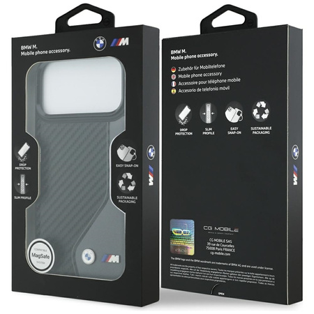 BMW M Carbon Logo MagSafe – Kryt iPhone 17 Pro Max (antracit)