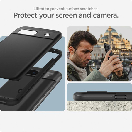 Spigen Thin Fit - Gehäuse für Google Pixel 8A (Schwarz)