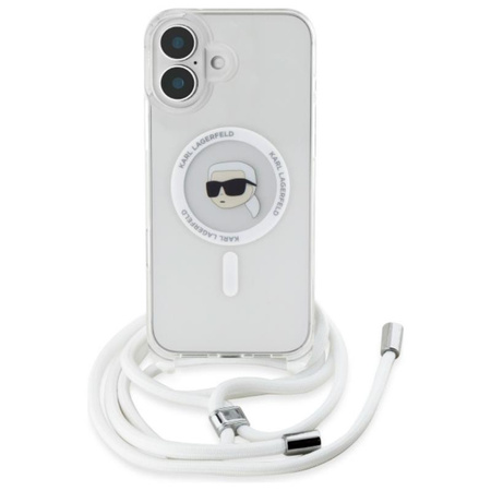 Karl Lagerfeld Crossbody IML Karl Head MagSafe - iPhone 16 Tasche (Transparent)