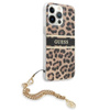 Guess Leopard Gold Chain - Étui pour iPhone 13 Pro